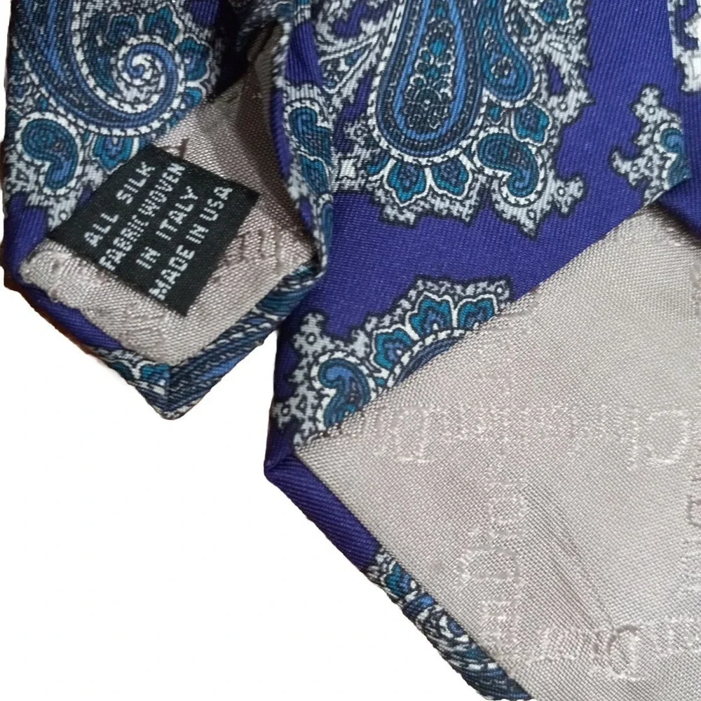 CHRISTIAN DIOR Monsieur Silk Necktie Purple Made in USA 54